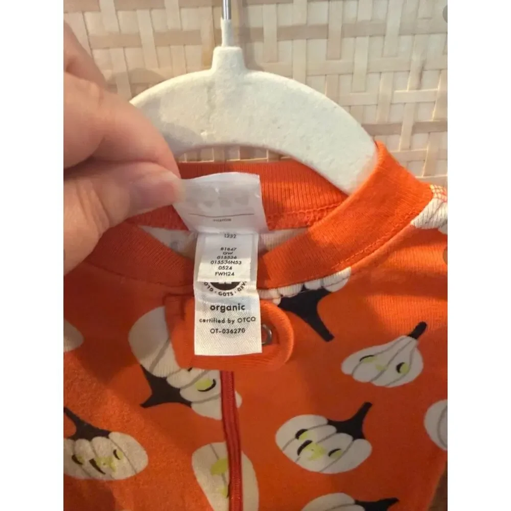 Hanna Andersson Halloween Pumpkin Organic Cotton Zip Sleeper 18-24M 80cm